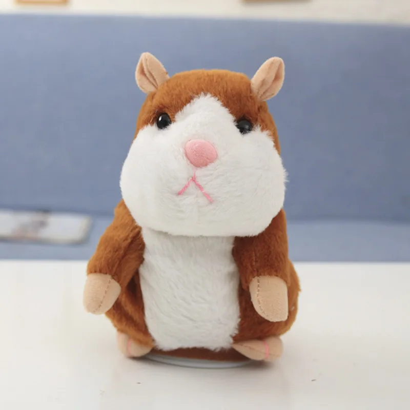 Animal de Estimação Bonito Falando Hamster Brinquedo Elétrico Pelúcia Brinquedos Gravação Som Repetir Educativo Crianças Presente Natal Dropshipping 14 estimação pelúcia brinquedos gravação som repetir brinquedo