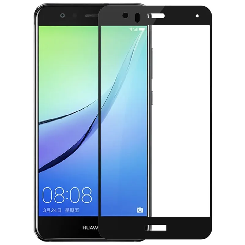 2 шт для huawei Nova 2, закаленное стекло huawei Nova 2, PIC-LX9, защита экрана, полное покрытие, защитное стекло, пленка для huawei Nova2 - Цвет: Black