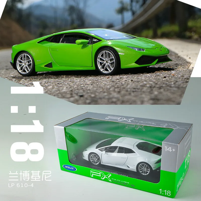 1:18 scale For LP610 Diecast Sports Car Model Simulated Alloy Car toy model with Steering wheel control front wheel steering