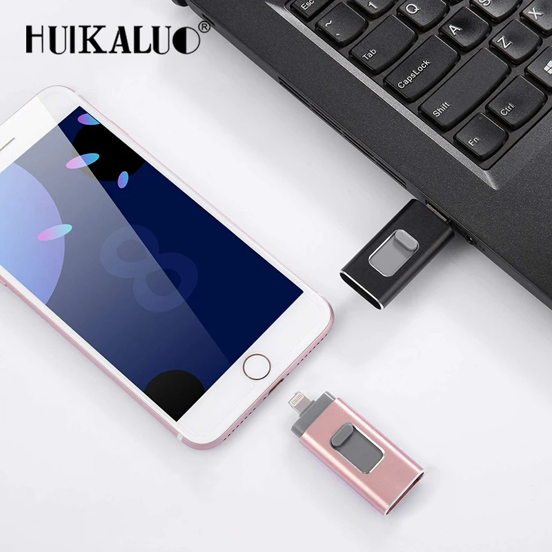 USB флэш накопитель OTG 128 Гб 64 ГБ 32 для iPhone 8/6/6s/7/ipad/Android смартфон высокоскоростной