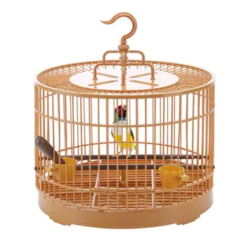 

Pet Bird Feeding Cage Breathable Travel Bird Cage Carrier Parrot Retro Round Ostrich Cage Suitable For Small Birds