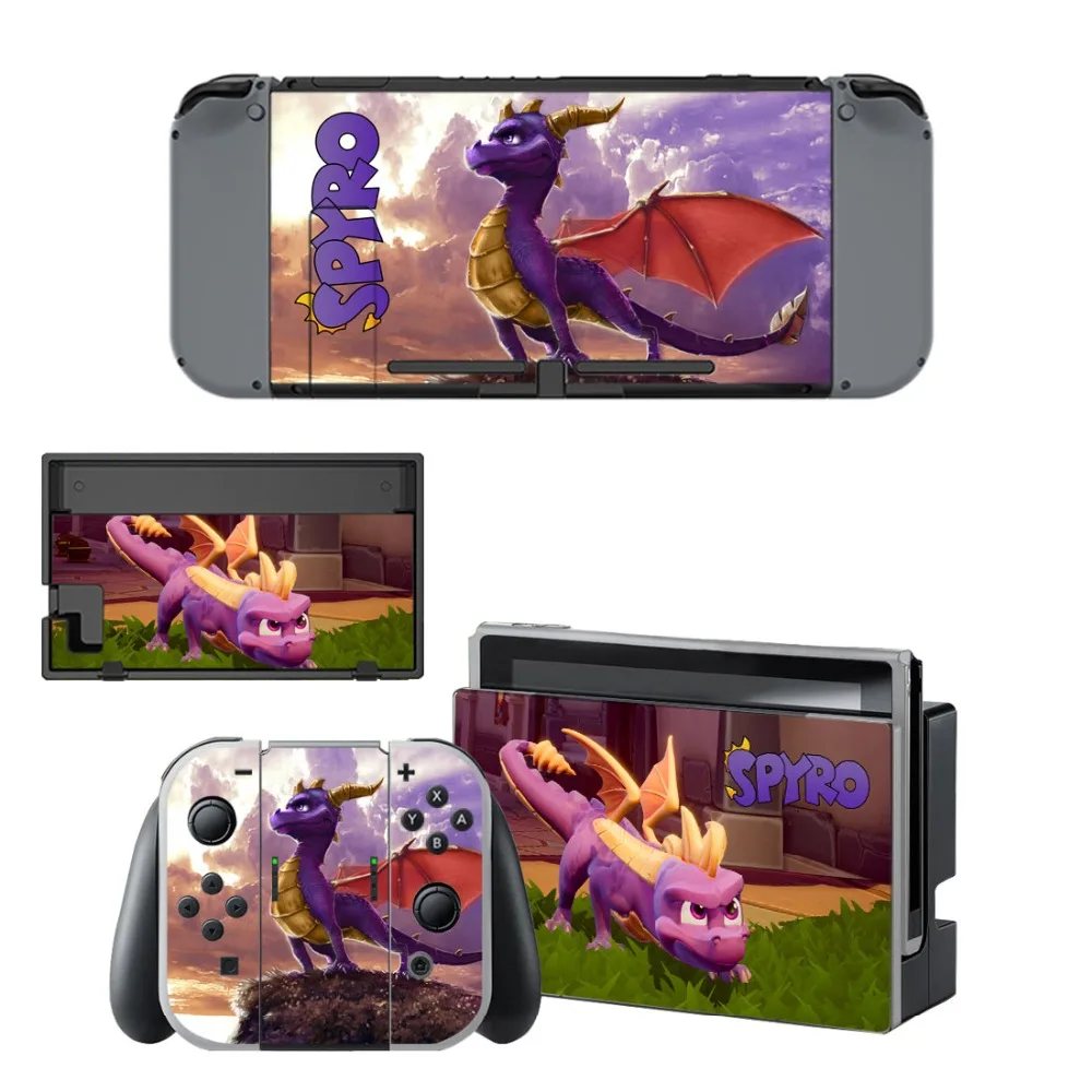 Наклейка на кожу Spyro The Dragon для консоли nintendo Switch и контроллера для защитного чехла NS