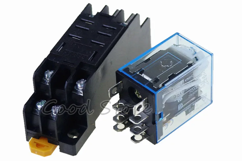 1 комплект 220 В AC DC 10A катушка силовое реле DPDT LY2NJ HH62P HHC68A-2Z с гнездом база