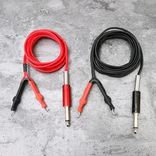 2 шт. черный и красный 1,8 м сверхмощный мягкий зажим карабин для ремешка силиконовый провод кабель для тату машины