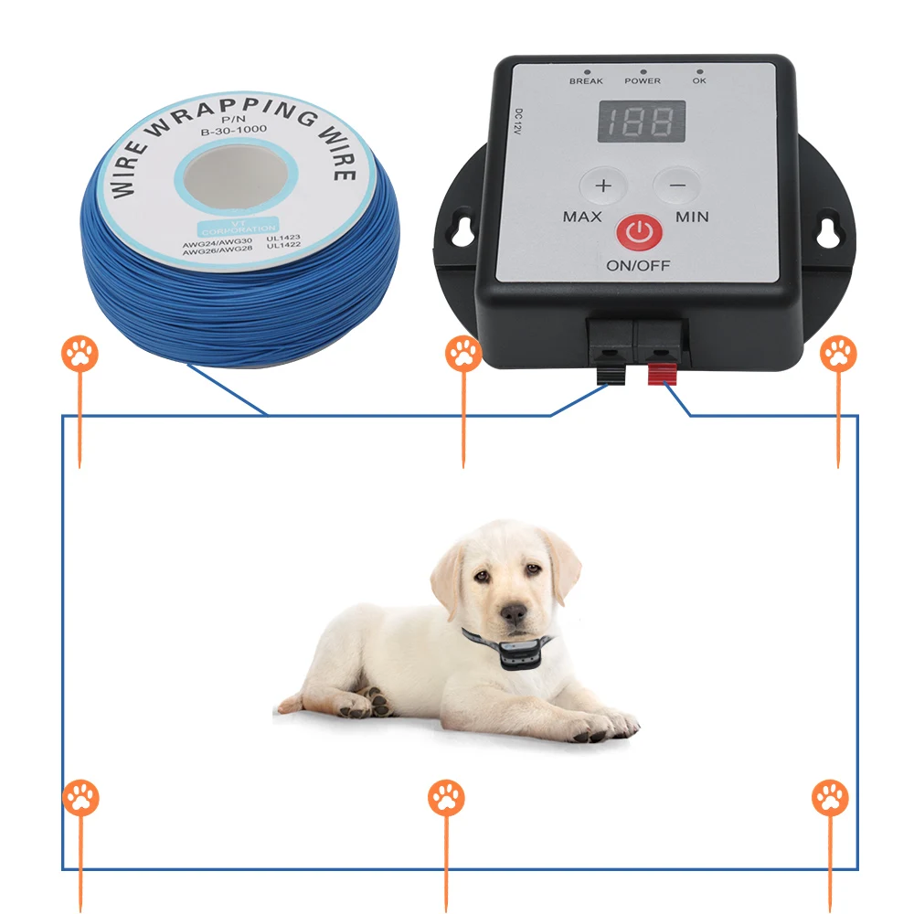 Beste NIEUWE Ondergrondse Elektrische Omheining Hond Waterdichte Oplaadbare Hond Opleiding Kraag TPU Reflecterende Band Elektronische Schok Kraag