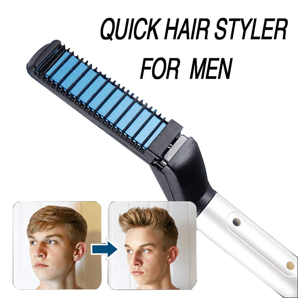 Лучшие продажи Multi-Functional электрическая расческа для волос плойка выпрямление волос бигуди мужские волосы