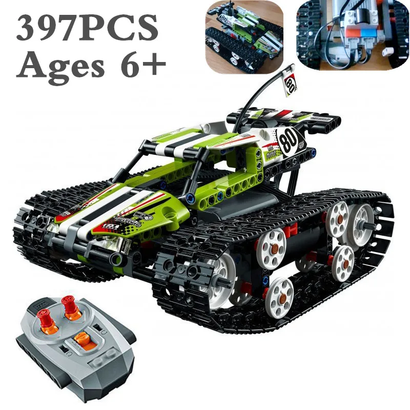 

The RC Track Remote-control Race Car Educational Lovely Decool Technic Series Set Building Blocks Bricks Gifts Toys 42065 XD140