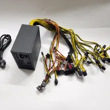 ETH ZCASH Шахтер золото Мощность 1600 W(с кабелем) ETH Майнер Питание для R9 380 RX 470 RX480 6 GPU карты YUNHUI