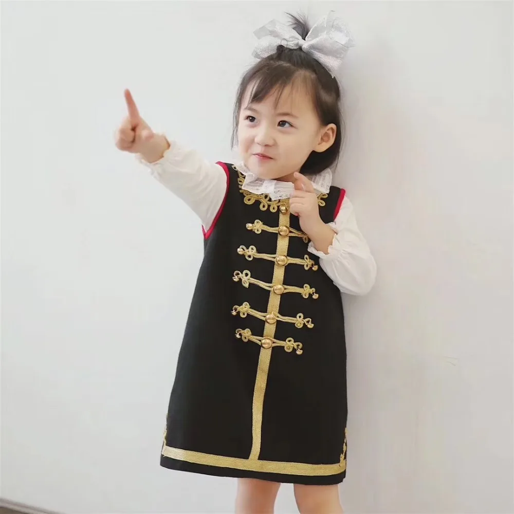 baby girl clothes kids dresses for girls princess dress Heavy handmade high quality sleeveless dress autumn winter clothes