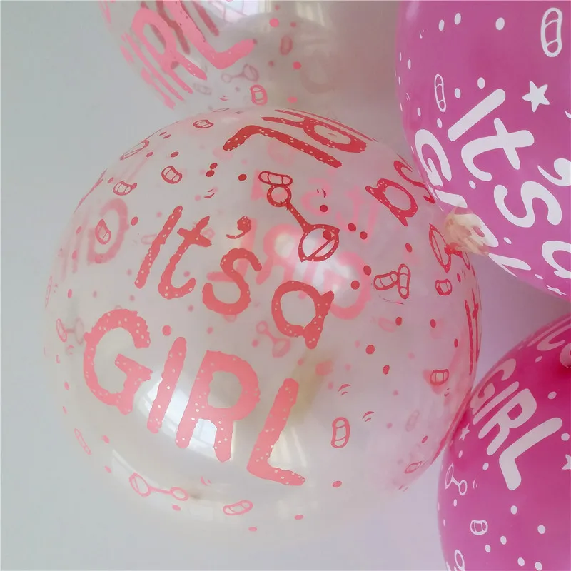 Новый ballon душа ребенка девушка латексные шары на день рождения 12 дюймов 2,8 г прозрачный и розовый вечерние украшения 30 шт