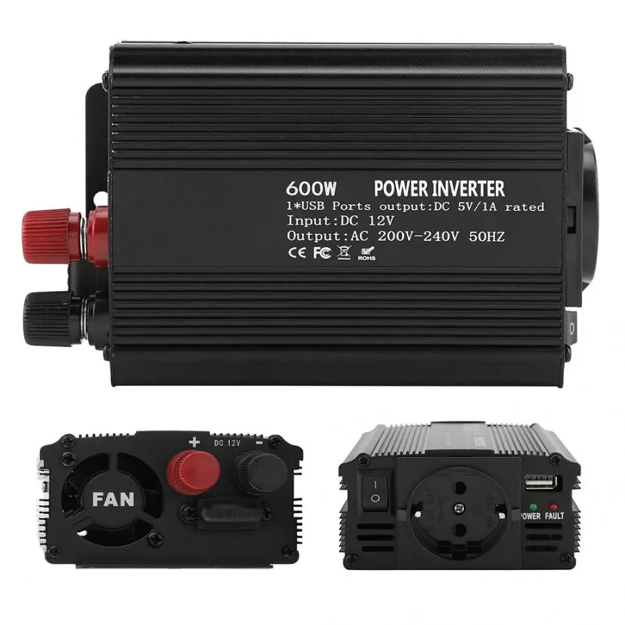 

Correction Sine ripple Inverter 12 V Converter 220V 600W Power Inverter With Solar Panel 12v to 220v/600w