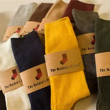 В упаковке 2 пары на осень-зиму Многоцветный soild женщины ворс Носки милые теплые-тон Candy Носки женский носки без пятки