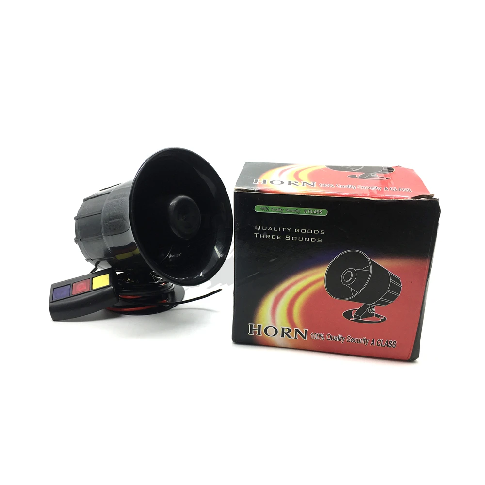  Motorcycle 3 sounds horn 12V DC Auto 3 tone Car horn Motorcycle 3 voice Horn Siren Loud Speaker 130
