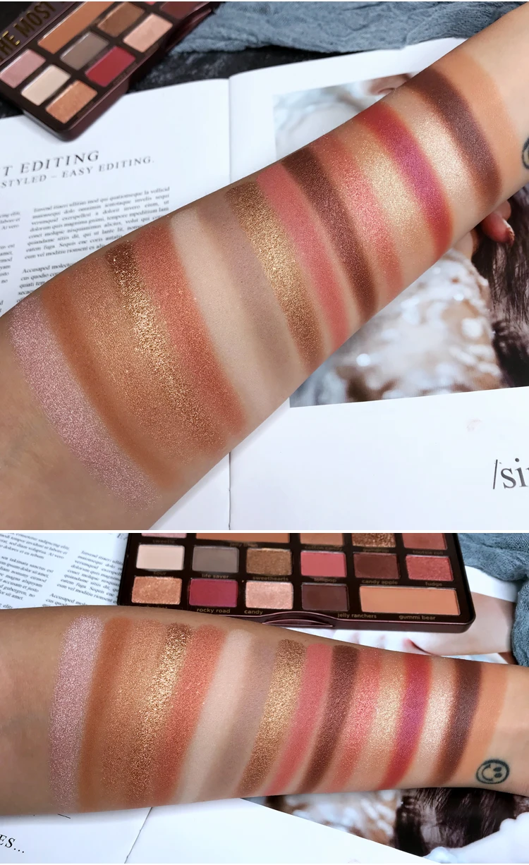 Paleta de Sombra de Olho em pó Encantadora Cores Maquiagem Sombra Palete Shimmer Pigmento Fosco Brilho Nude Smoky Cosméticos 16 5 High Quality Beleza e saúde