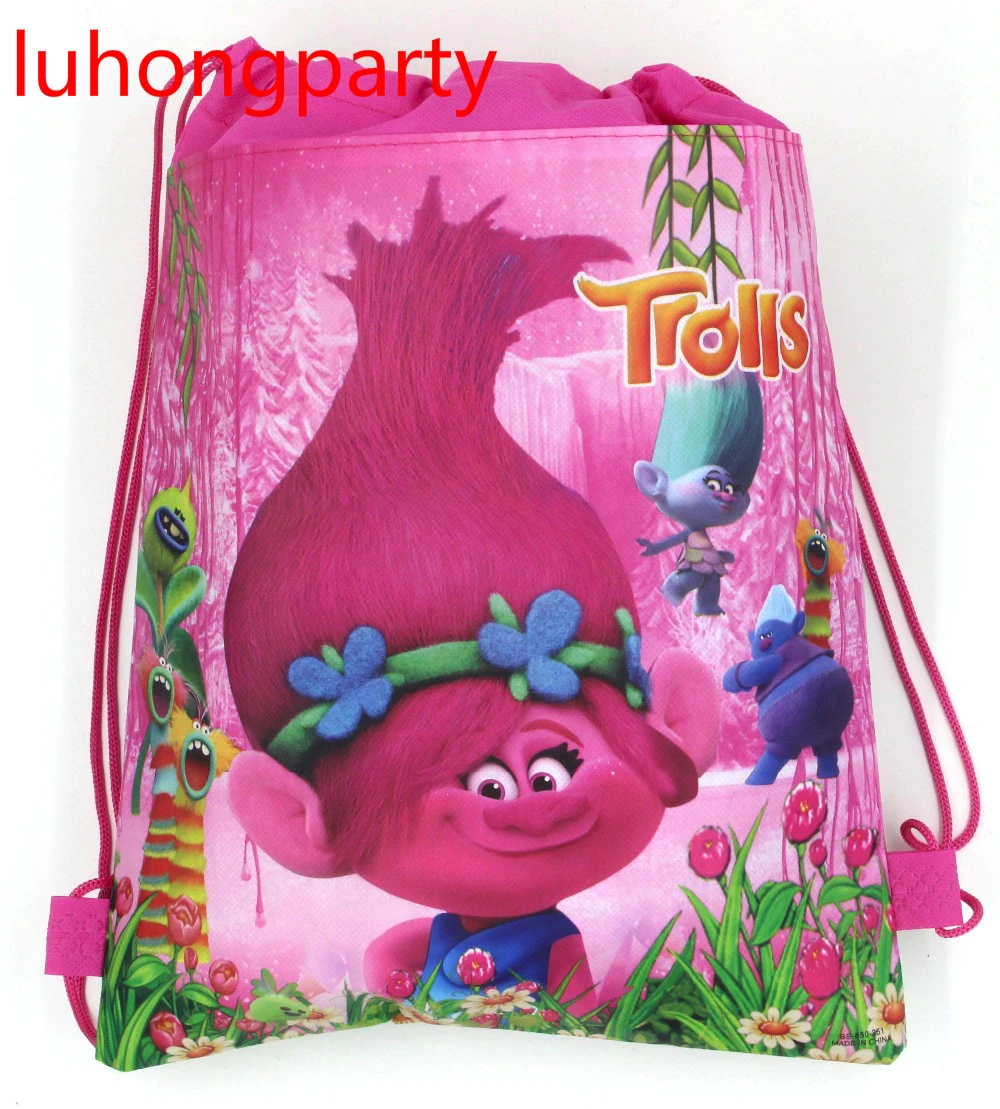 12 шт Детские сувениры детский душ тролли нетканый тканевый рюкзак сумка с Кулиской День рождения украшение принадлежности Моана