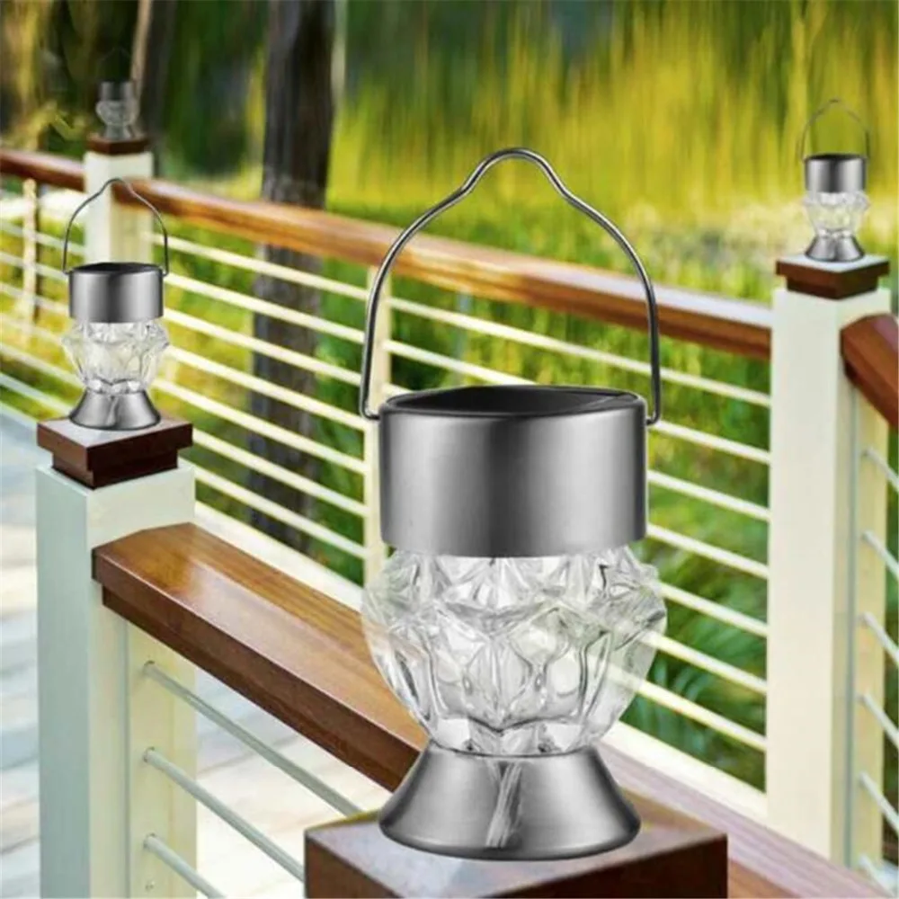 

E-SMARTER Emergency LED Solar Hanging Lamp Color Changing Outdoor Solar Light Garden Tree Holiday Decoration Diamond like Lamp
