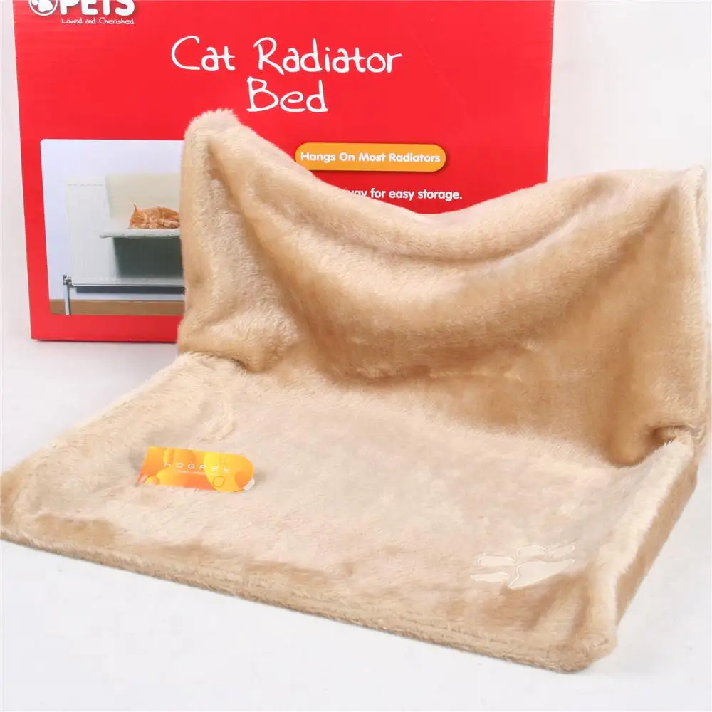 Hoopet Pet подвесная кровать удобное крепление на окно кошка гамак радиатор домашняя Подушка съемное одеяло коврик солнечное сиденье - Цвет: Beige