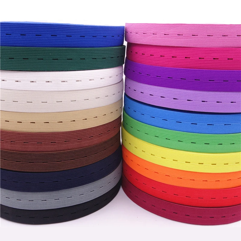 

Pregnant Elastic Bands 20mm Multicolour Adjustable Flat with Hole Waist Band DIY Craft Supply for Baby Clothes Accessories 1M