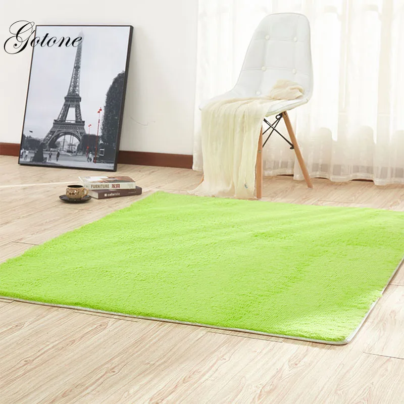 Plush Silky Carpet Mats Sofa Bedroom Living Room Bedside Anti-Slip Floor Hairy Carpets Bedroom Soft Seat Badroom Set Carpet  GT0016 (13)