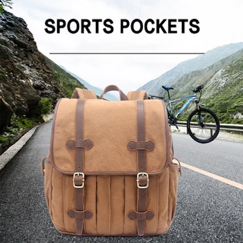 

2018 Fashion Vintage Canvas Multifunctional Backpack Unisex High-quality 14 Laptop Bag Men Backpack School Bag Rucksack Daypack