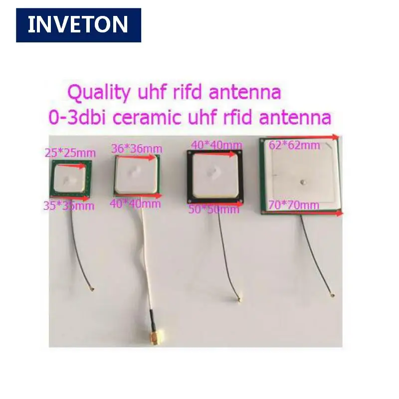 4 комплекта пассивный короткий диапазон считывания 0-3dbi маленькая керамика uhf rfid антенна ручной настольный rfid-считыватель uhf Android Встроенная система