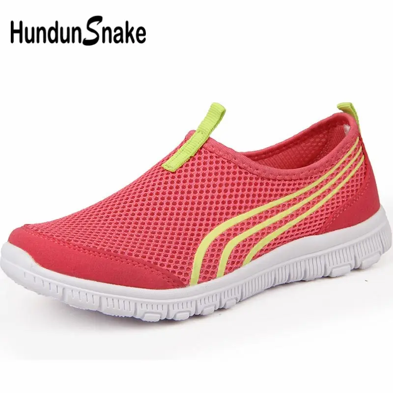 Hundunsnake Mesh Running Shoes Women Sports Shoes Sport Women Sneakers Woman Tennis Shoes Women Summer Chaussure Femme Red B-067