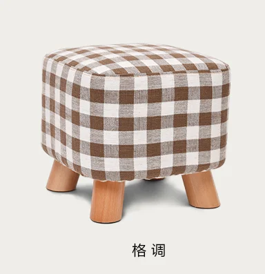 Деревянный модный тканевый креативный диван-табурет - Цвет: style