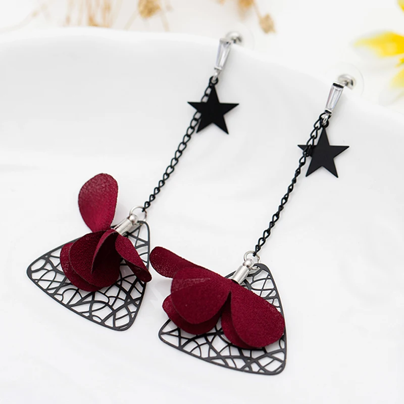 Женские винтажные серьги капельки длинные с перьями и кисточками|long earrings