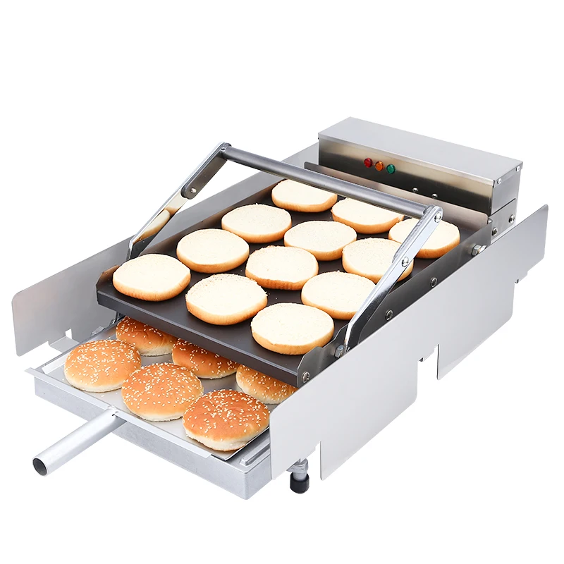 Коммерческий аппарат для изготовления гамбургеров машина для выпечки гамбургеров нагревающаяся поверхность тостер для гамбургеров