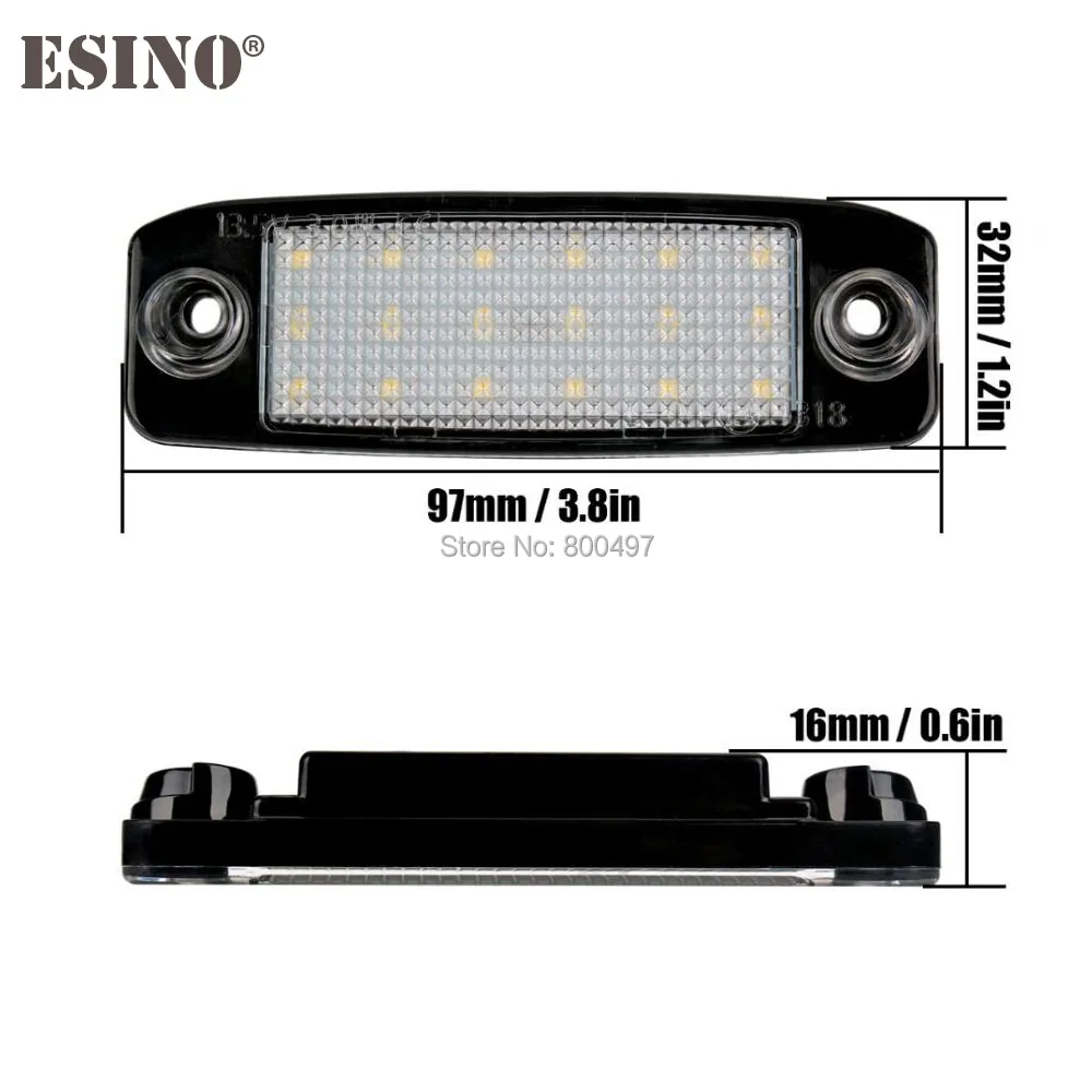 2 х Автомобильный светодиодный номерной знак лампы CANBUS OBC без ошибок 18 SMD СВЕТОДИОДНЫЙ для hyundai Terracan Tucson Accent Vision Veracruz IX55