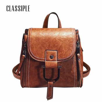 

Bag For College Girls Backpacks Simple Design Women Casual Brown Crossbody Bag Lady Korean Fashion Female Travel Shoulder Bags
