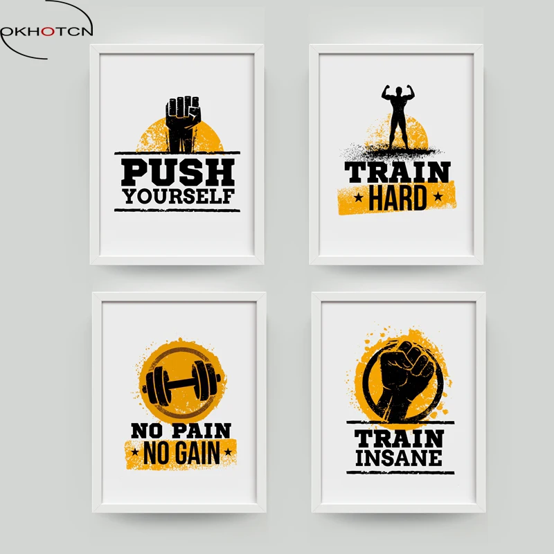 Workout-Gym-Motivational-Quote-Poster-Canvas-Art-Print-Inspirational-Fitness-Quote-Canvas-Painting-Poster-Gym