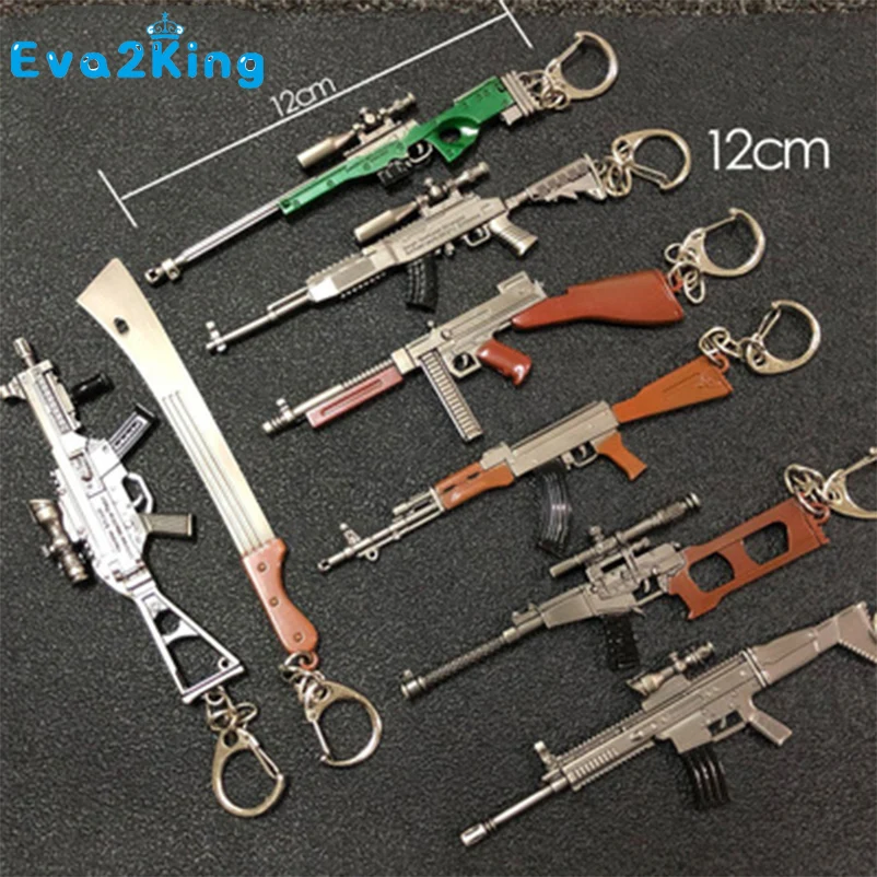 

Eva2king 12CM Mini Simulation Weapon Model Keychain Field Survival Shooting Games Sniper Gun Model Sniper Rifles Toys