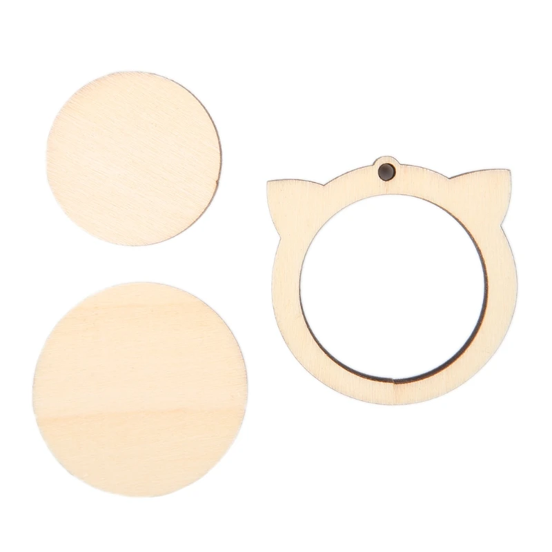 

Cat Wooden Frame Hand Cross Stitching Embroidery Hoop Framing Jewelry DIY Crafts W215
