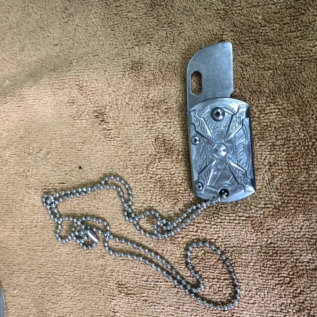 Мини ожерелье нож кольцо шеи Ножи кемпинг самообороны тактический Карманный выживания EDC нож инструмент ЧПУ