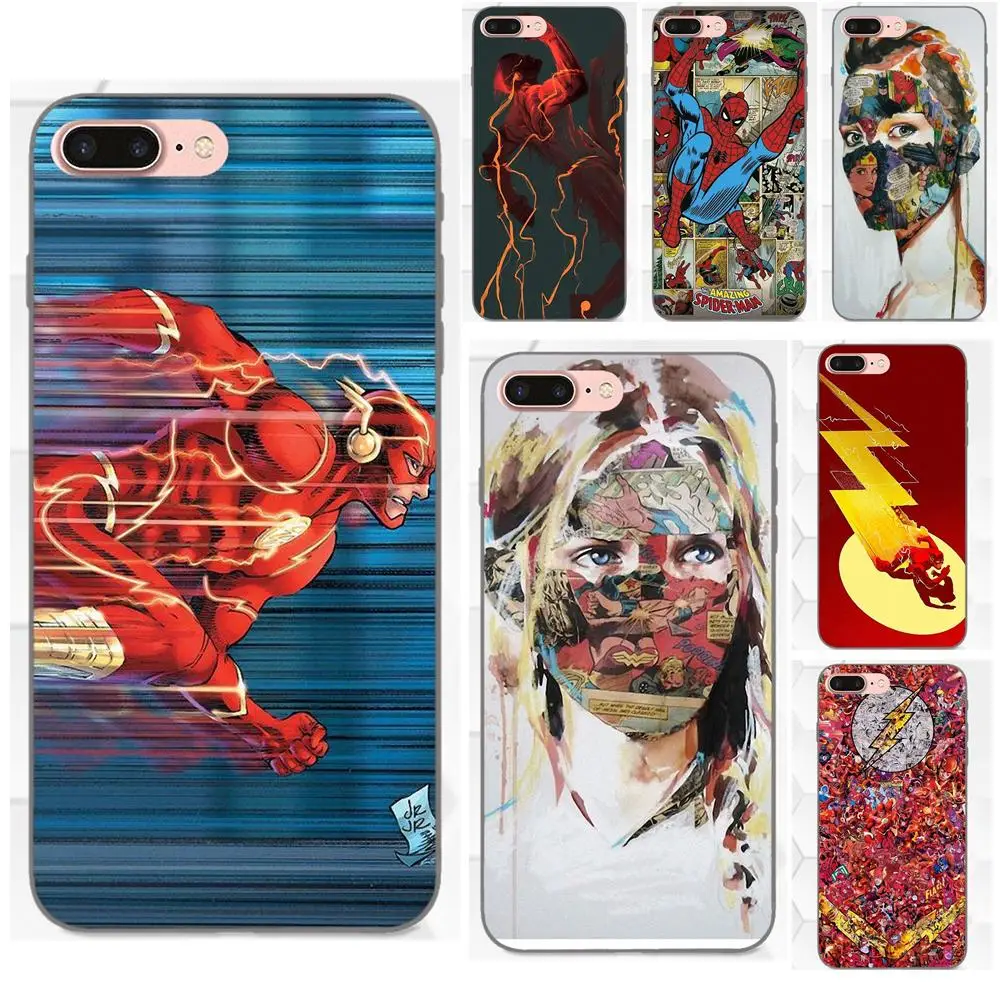 

Comic Book Collages Flash Man For Huawei Honor 5A 6A 6C 7A 7C 7X 8A 8C 8X 9 10 P8 P9 P10 P20 P30 Mini Lite Plus Soft TPU Cases