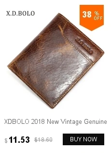 X. D. BOLO Новое поступление повседневный дизайн на молнии клатч кошелек для мужчин из натуральной кожи