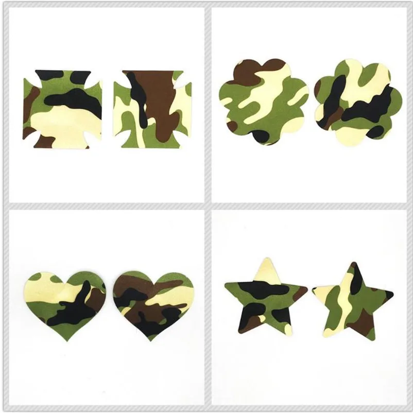 Sexy experience 50 pairs (100Pcs) women Nipple Covers Camouflage disposable Breast Pasties  5colors