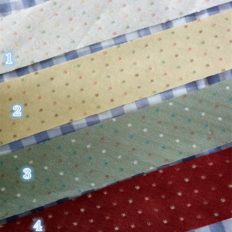 

3.6cm Yarn Dyed Cotton Bias Binding Tapes Ribbon, Handmade Patchwork Cotton Fabric Trimming Upholstery Sewing Accessories 8 M