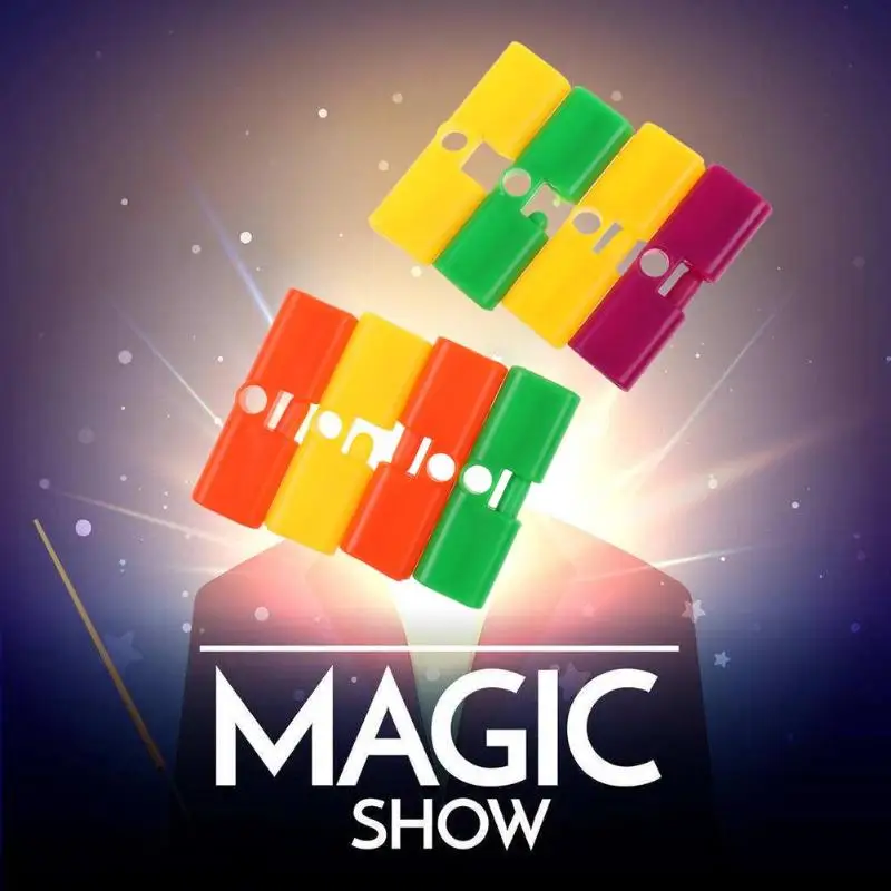 

Magic Trick Toy Magician Cross Lock Close Up Kids Puzzle Intelligence Gift Toys Interactive Magic Prop Color Random