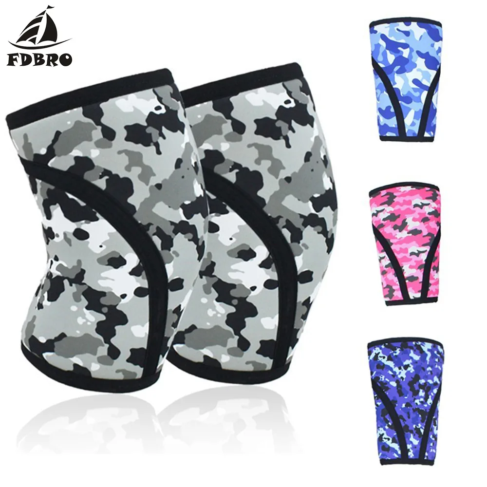 7mm-Neoprene-Oferecer-Apoio-Do-Joelho-Protetor-de-joelho-para-Powerlifting-Halterofilismo-Crossfit-de-C-coras.2