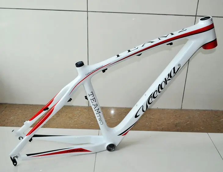 

VEETOKA TEAM2  MTB bicycle frame full carbon fibre bike frame mountain frame with BB91 taper headsets gloss 26ER*17in