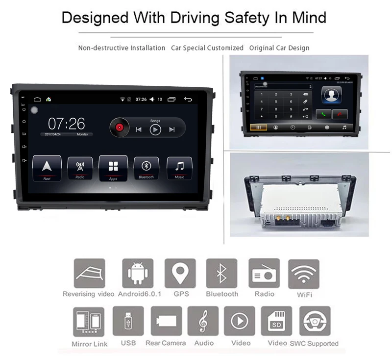 Android 7 1 Din Автомобильный мультимедийный dvd плеер для Hyundai MISTRA 2015 2016 GPS навигационная