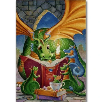 

Cartoon Dragons Drill Resin Ribbon coins Mosaic 5D Diy Embroidery Diamond Painting 3D Cross Stitch Kits animal sticker decor