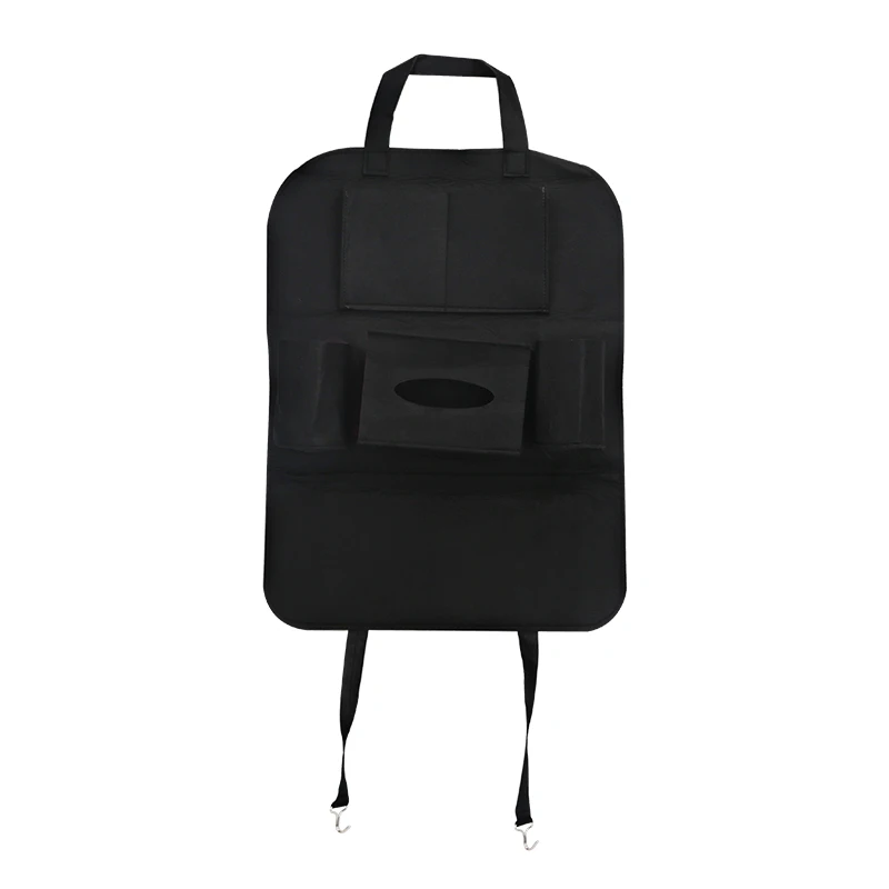Многофункциональная карманная сумка для хранения, чехол для автомобильного сиденья, чехол для спинки сиденья, органайзер, держатель для телефонной книги, автомобильный Стайлинг, сумка для автомобильного сиденья, Органайзер - Название цвета: Черный