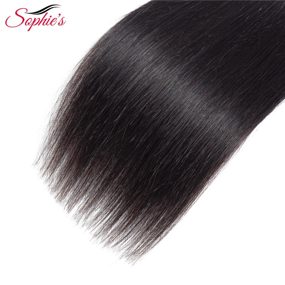 Sophie's Straight 4 Bundles With Closure Brazilian Hair Weaves Non-Remy Natural Color Human Hair Bundles Extensions Sophie's Straight 4 Bundles With Closure Brazilian Hair Weaves Non-Remy Natural Color Human Hair Bundles Extensions