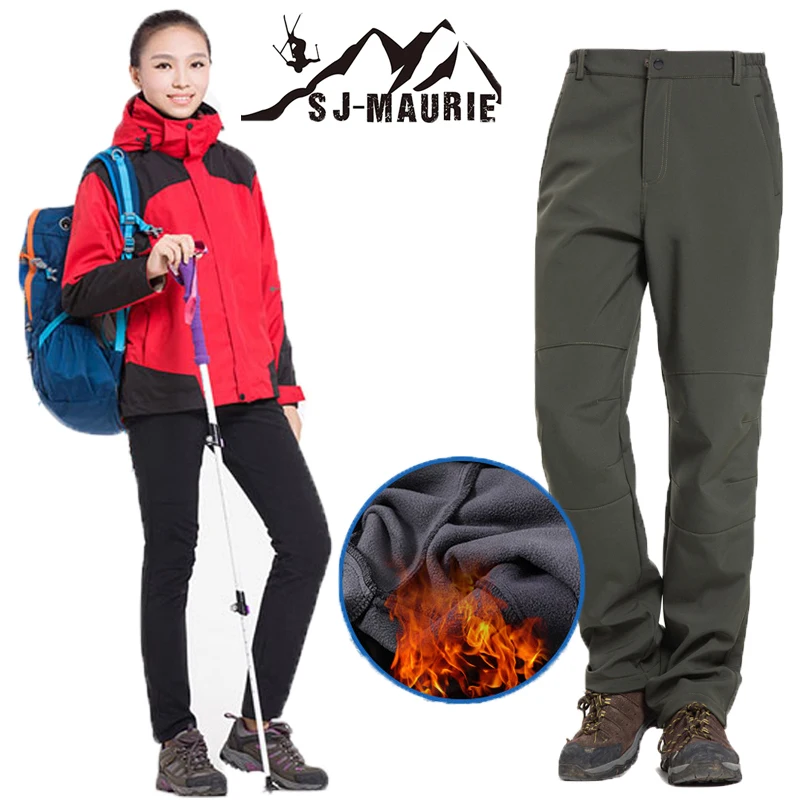 

Thermal Fleece Mens Skiing Pants Woman Winter Snowboarding Trousers Trekking Hiking Pants Pantalon De Invierno Hombre S-3XL