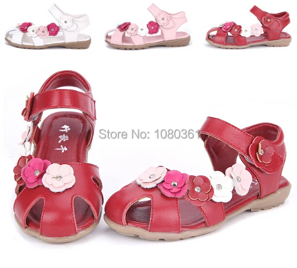 1 пара детские сандалии из натуральной кожи цветочные для девочек|princess shoes|female child
