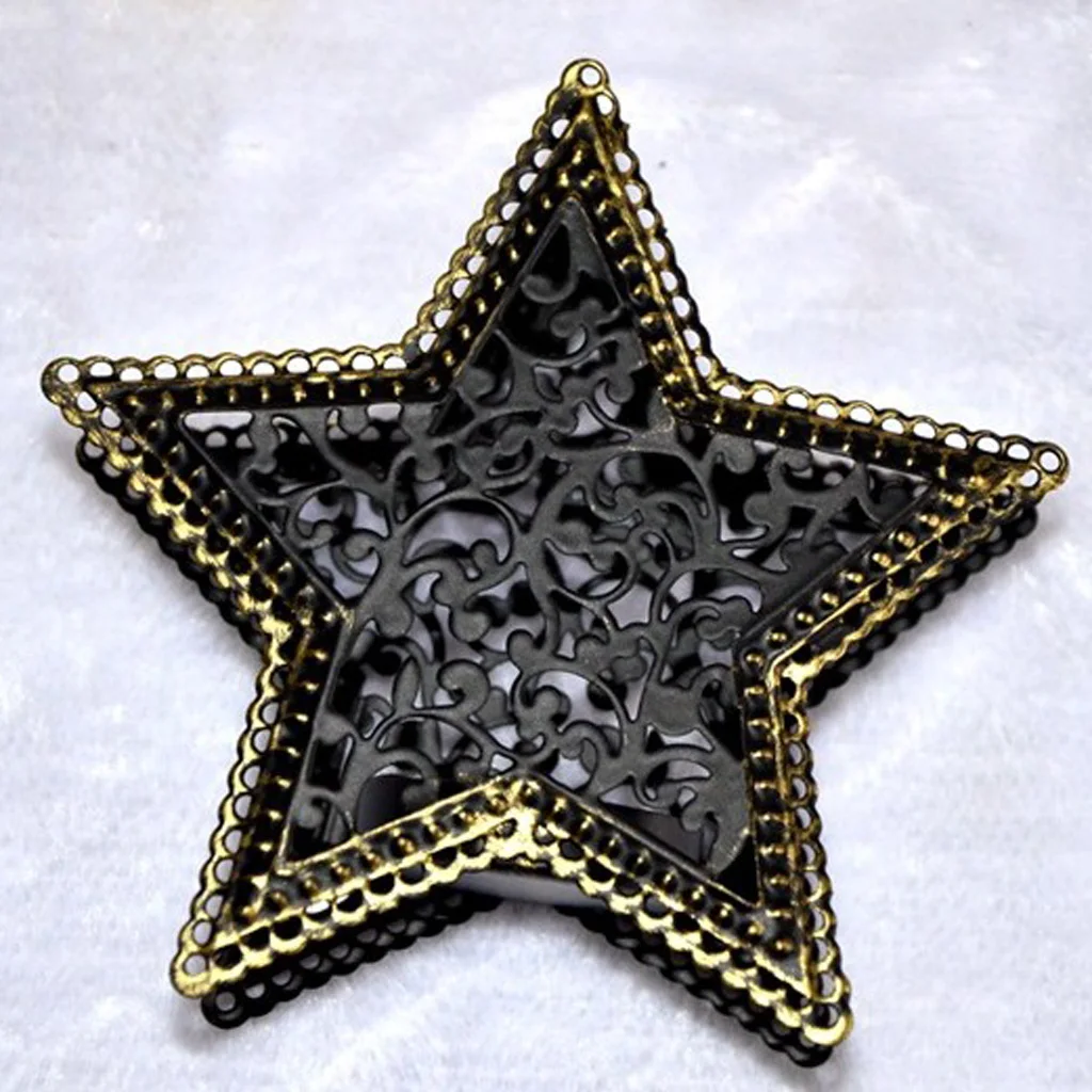  Moroccan Garden LED Candle Holder Lamp Holder Garden Patio Decor Star Shape Children's Bedroom Decoration Photo Prop