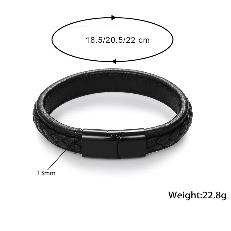 Jiayiqi-Fashion-Men-Leather-Bracelets-Black-Brown-Color-Bracelets-Bangles-for-Men-Jewelry-Stainless-Steel-Buckle